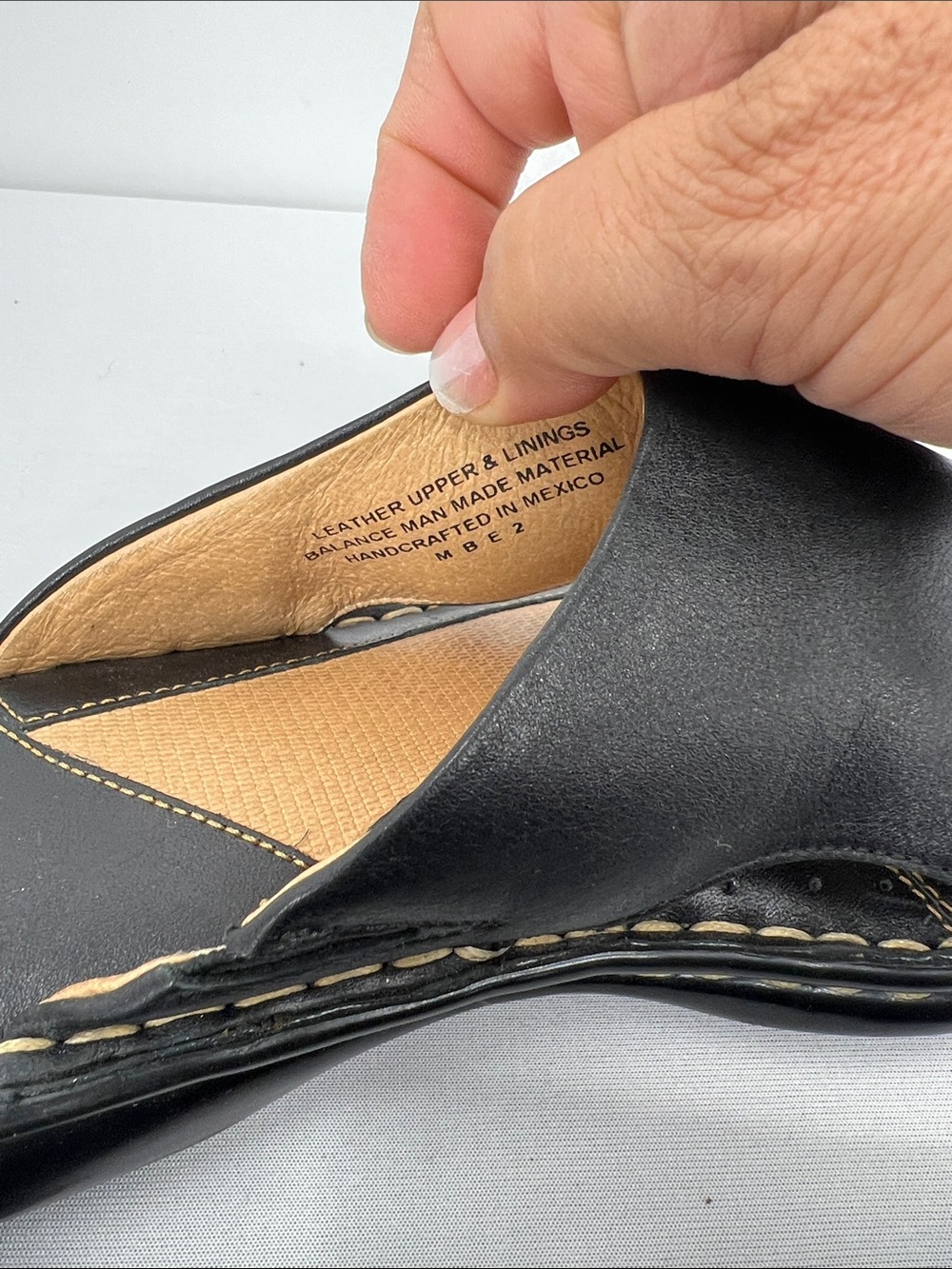 Born Black Leather Slide Sandals Men - Picture 4 of 7